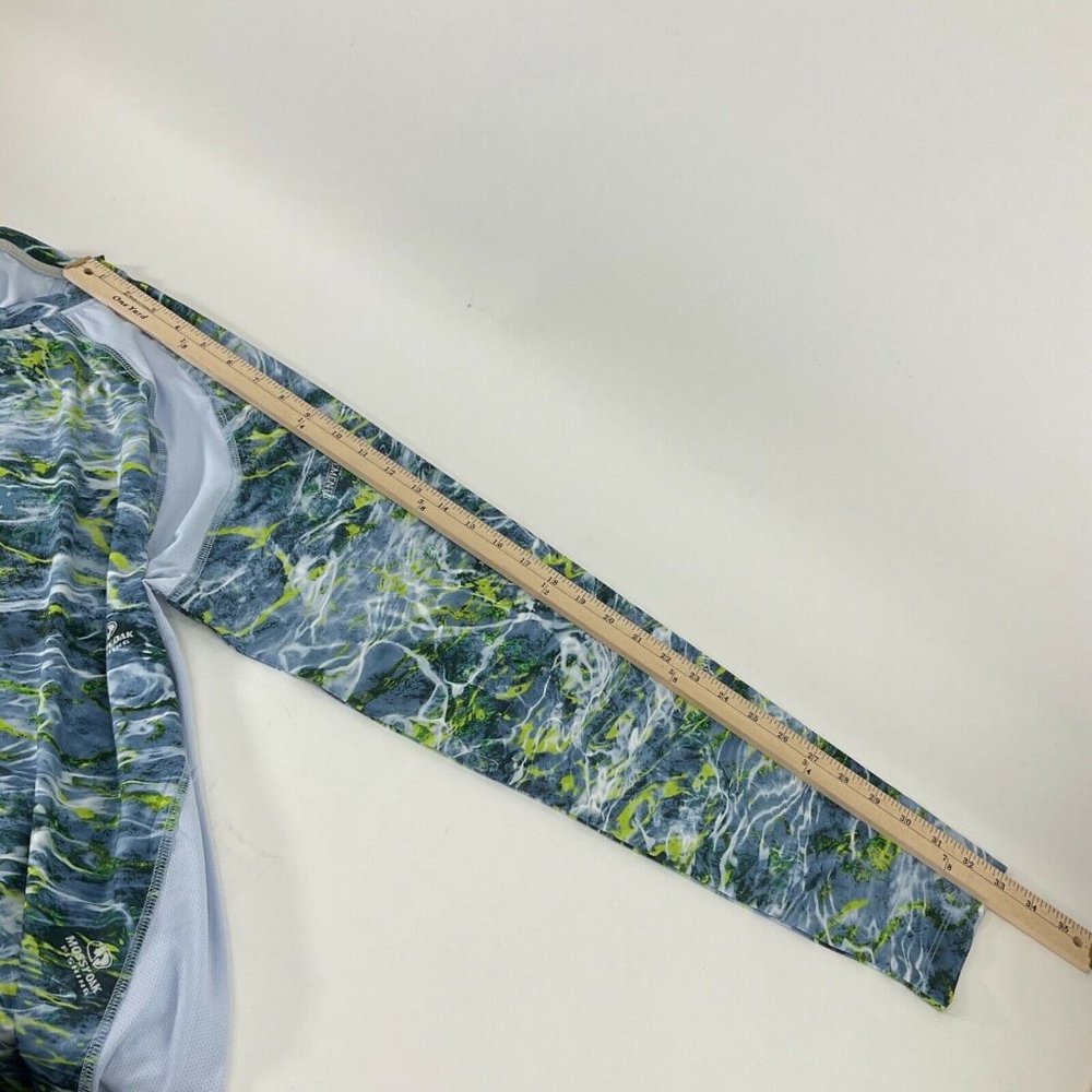 Mossy Oak Shirt Mens LS Fishing 2XL Vented Tech Tee Upf 40+ Wick Yellowtail Nwt - Picture 5 of 9